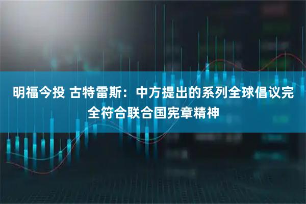 明福今投 古特雷斯:中方提出的系列全球倡议完全符合联合国宪章精神