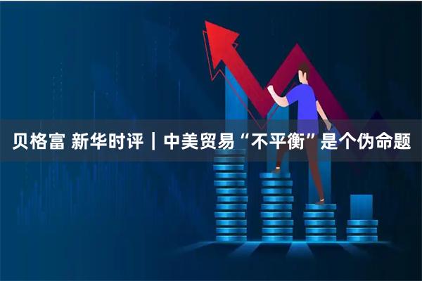 贝格富 新华时评|中美贸易“不平衡”是个伪命题